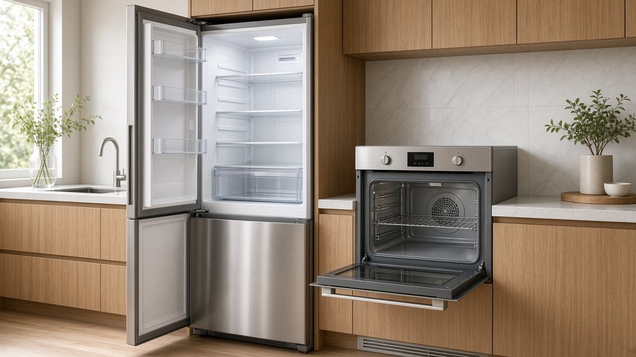 Clean modern kitchen after kitchen deep cleaning service
